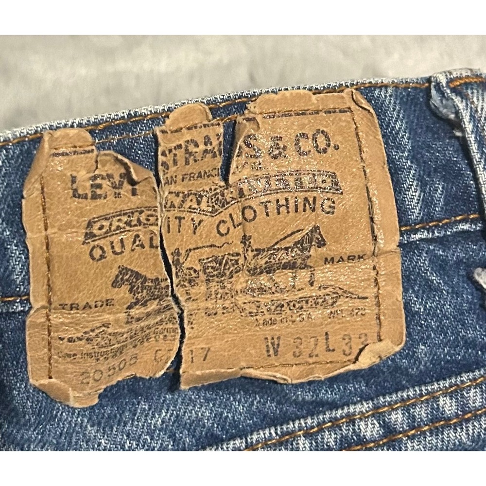 Vintage Levis 505 80s Orange Tab Jeans Mens 32x33 (fits 31x32) Made in USA - Picture 11 of 16
